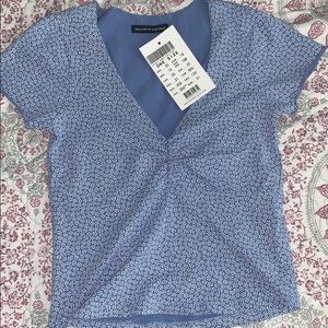 Blue floral Gina top